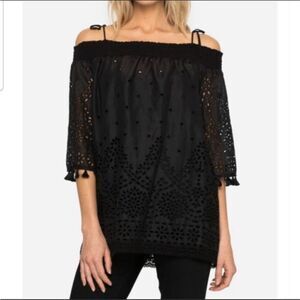 Johnny Was Hailey Off the Shoulder Tunic Shirt